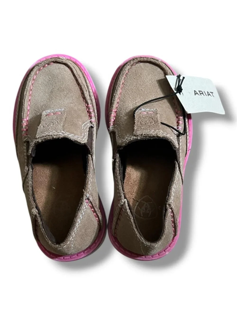 NWT! Ariat Kids Cruiser Pink Accent Slip on Shoe Size 8